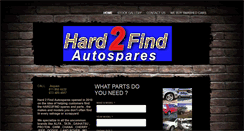 Desktop Screenshot of hard2findautospares.com