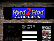 Tablet Screenshot of hard2findautospares.com